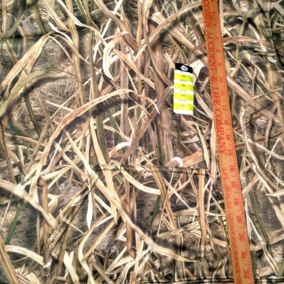 Mossy Oak Shadow Grass Blades Camo Sweatshirt Boys Youth XL Duck Hunting Hoodie - Picture 4 of 12